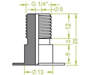 Racord ventuza filet exterior G¼" cod 130.042