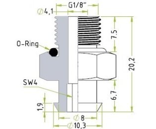 Racord ventuza filet exterior G1/8" cod 130.736