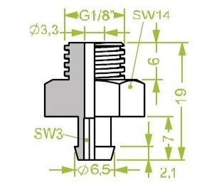 Racord ventuza filet exterior G1/8" cod 130.620