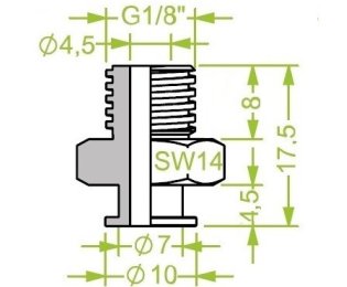Racord ventuza filet exterior G1/8" cod 130.610