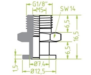 Racord ventuza filet exterior G1/8" cod 130.605