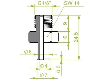 Racord ventuza filet exterior G1/8" cod 130.603