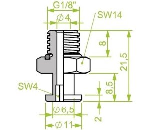 Racord ventuza filet exterior G1/8" cod 130.597