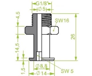 Racord ventuza filet exterior G1/8" cod 130.541