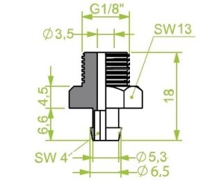 Racord ventuza filet exterior G1/8" cod 130.539