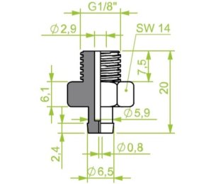 Racord ventuza filet exterior G1/8" cod 130.524