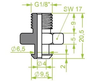 Racord ventuza filet exterior G1/8" cod 130.520