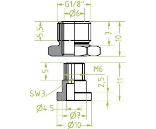 Racord ventuza filet exterior G1/8" cod 130.480