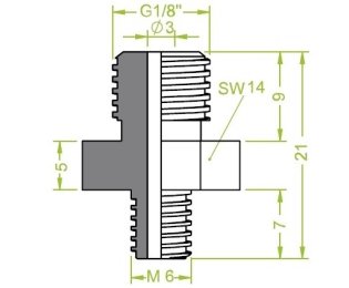Racord ventuza filet exterior G1/8" cod 130.181