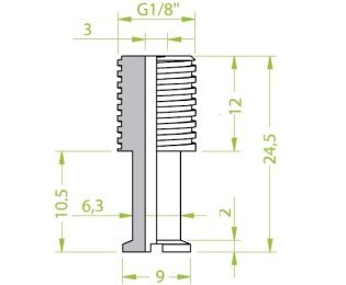 Racord ventuza filet exterior G1/8" cod 130.147