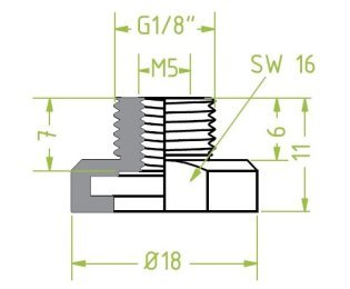 Racord ventuza filet exterior G1/8" cod 130.135