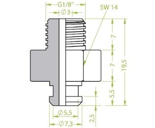 Racord ventuza filet exterior G1/8" cod 130.095
