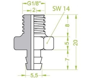 Racord ventuza filet exterior G1/8" cod 130.087