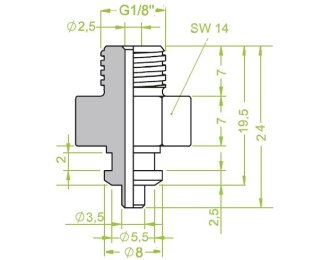 Racord ventuza filet exterior G1/8" cod 130.085