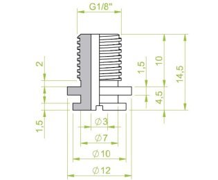 Racord ventuza filet exterior G1/8" cod 130.077
