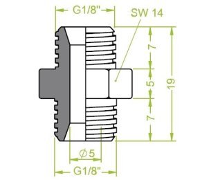 Racord ventuza filet exterior G1/8" cod 130.059