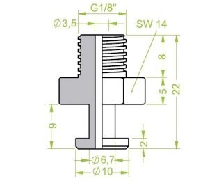 Racord ventuza filet exterior G1/8" cod 130.030