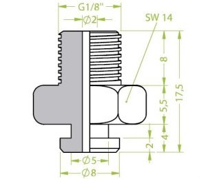 Racord ventuza filet exterior G1/8" cod 130.021