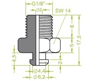 Racord ventuza filet exterior G1/8" cod 130.009