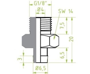Racord ventuza filet exterior G1/8" cod 130.003