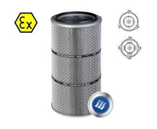 Cartus filtrant pentru praf ATEX viledon LP Complete AX montare Twist&Fix cu carlige