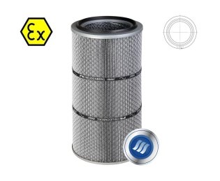 Cartus filtrant pentru praf ATEX viledon LP Complete AX montare DIN deschis