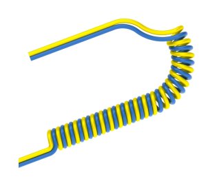 Furtun spiralat MODY-DUO din PUR fara racorduri