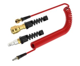 Furtun spiralat MODY cu racord rapid rotativ si niplu DN 7.2