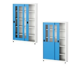 Dulap metalic cu usi glisante din plexiglas