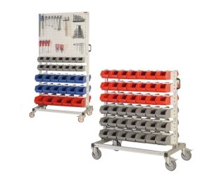 Carucior transport cu panou scule si cutii piese