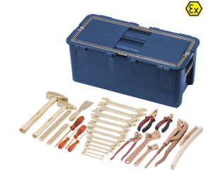 Set BAZA 28 scule ATEX bronz special si cupru-beriliu in cutie