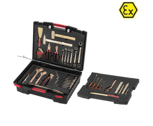 Set TEHNIC 44 scule ATEX bronz special si cupru-beriliu in valiza