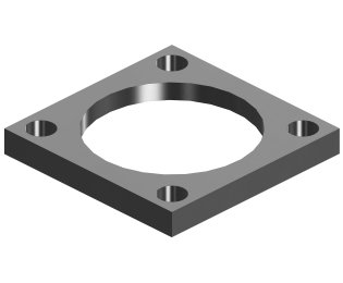 Piesa fixare coloana ghidare norma AFNOR serie E47.13.