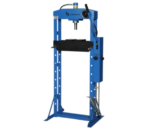 Presa atelier actionata manual si pedala picior