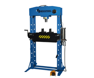 Presa atelier actionata pneumatic cu pedala picior sau manual