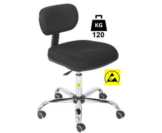 Scaun ESD cu husa textila sau vinil ECONOMIC Standard portanta 120kg H=480-610mm