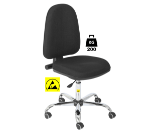 Scaun ESD cu husa textila sau vinil BASIC Heavy Duty portanta 200kg H=480-610mm