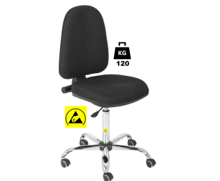 Scaun ESD cu husa textila sau vinil BASIC Standard portanta 120kg H=560-750mm