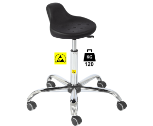Taburet ESD seria HOKER Standard poliuretan WLL=120kg H=515-700mm