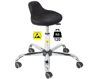 Taburet ESD seria HOKER Standard poliuretan WLL=120kg H=430-555mm