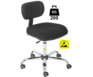 Scaun ESD cu husa textila sau vinil ECONOMIC Heavy Duty portanta 200kg H=480-610mm