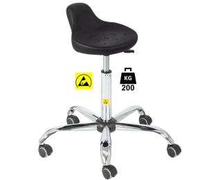 Taburet ESD seria HOKER Heavy Duty poliuretan WLL=200kg H=515-700mm