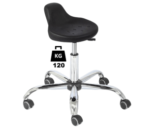 Taburet industrial HOKER Standard poliuretan portanta 120kg H=430-555mm