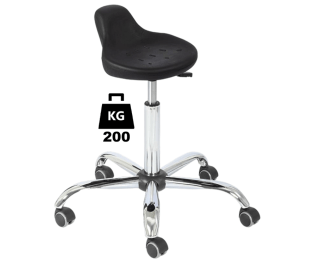 Taburet industrial HOKER Heavy Duty poliuretan portanta 200kg H=515-700mm