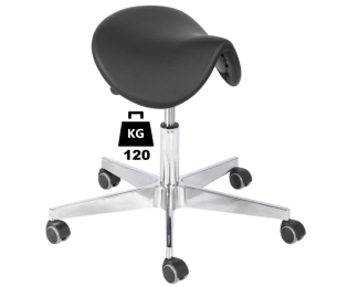 Taburet industrial SADDLE Standard poliuretan portanta 120kg H=450-570mm