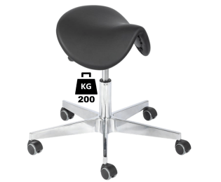 Taburet industrial SADDLE Heavy Duty poliuretan portanta 200kg H=450-570mm