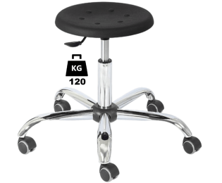 Taburet industrial STOOL Standard poliuretan portanta 120kg H=430-555mm