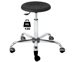 Taburet industrial STOOL Standard poliuretan portanta 120kg H=510-695mm