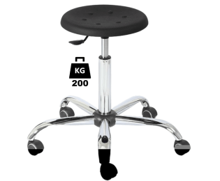 Taburet industrial STOOL Heavy Duty poliuretan portanta 200kg H=510-695mm