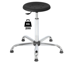 Taburet industrial STOOL Heavy Duty poliuretan portanta 200kg H=560-810mm